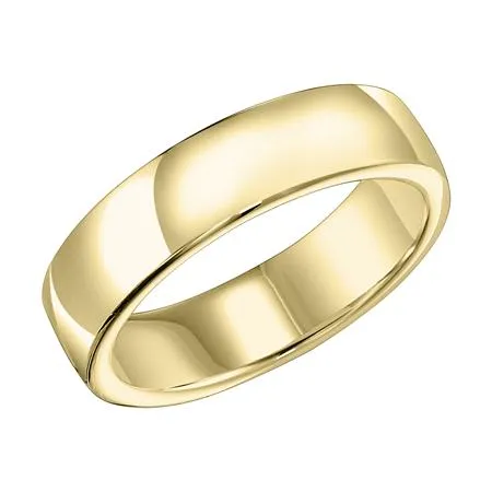 18K Yellow Gold 4mm Plain Band, size 10