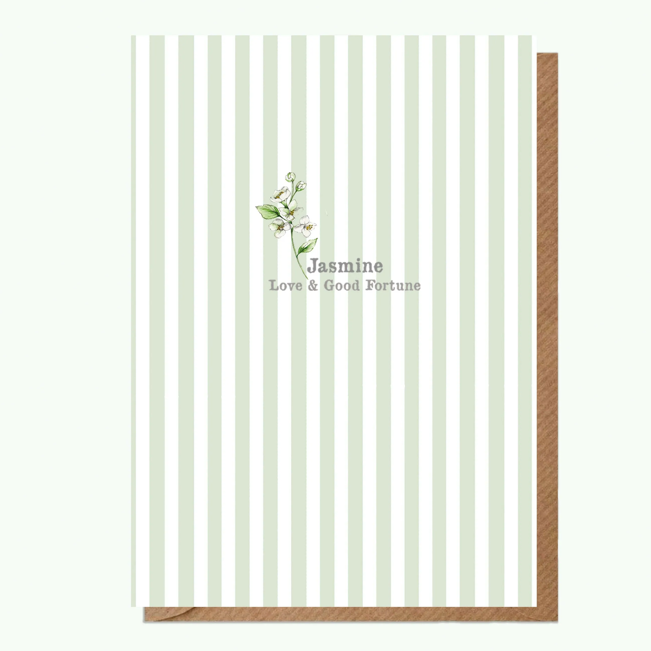 A6 Greeting Card with Ceramic Keepsake - Flowers Jasmine