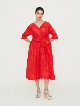 Abito Dress Operaio Nido Lavato in Fired Red