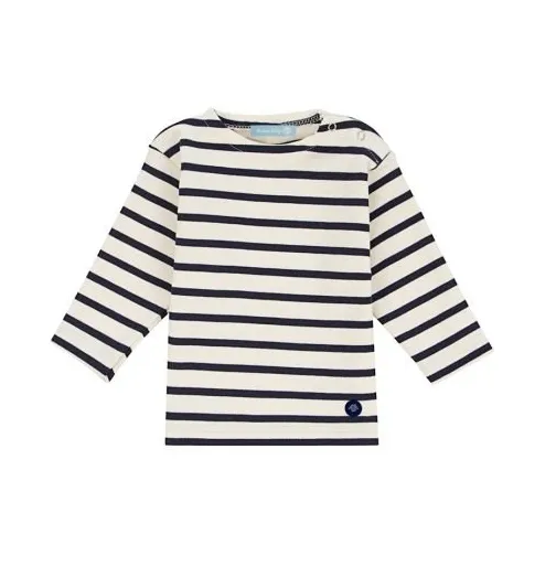 Armor Lux- Baby's Breton striped shirt - White