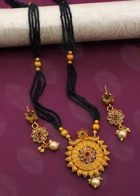 BEAUTIFUL FLORAL PENDANT MANGALSUTRA