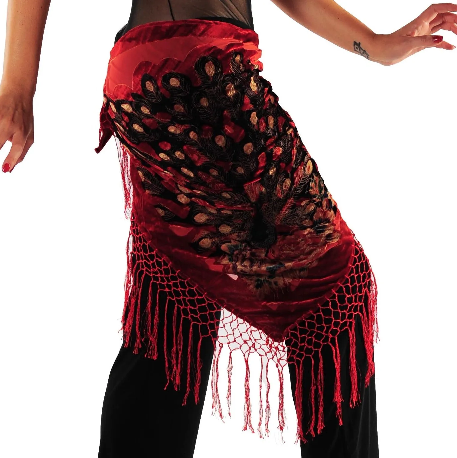 Belly Dance Peacock Hip Scarf | PARSI-BOLO