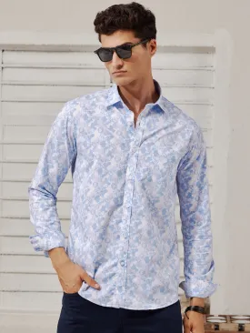 Blue Printed Shirt