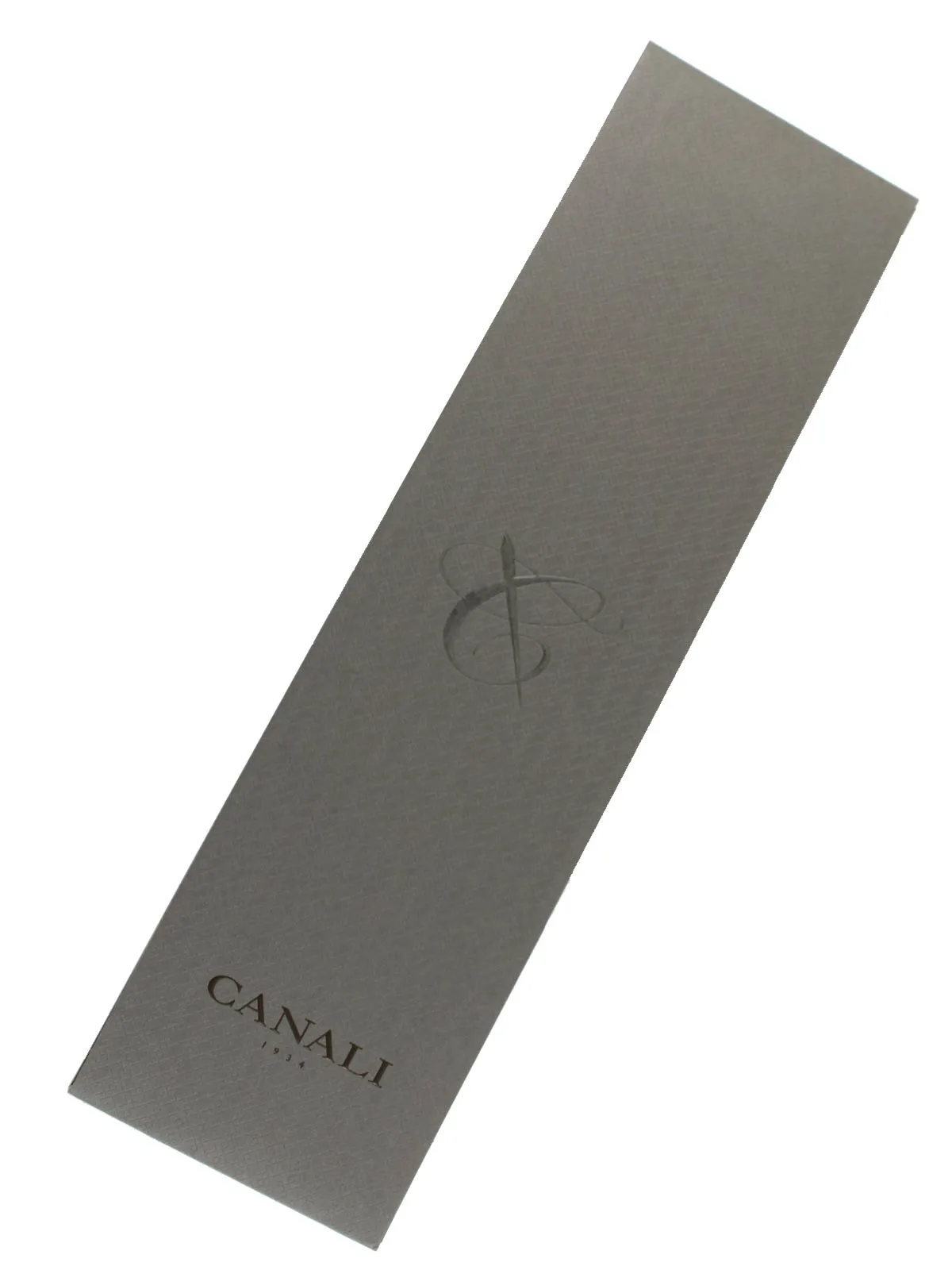 Canali Silk Tie Dark Blue Silver Micro Pattern