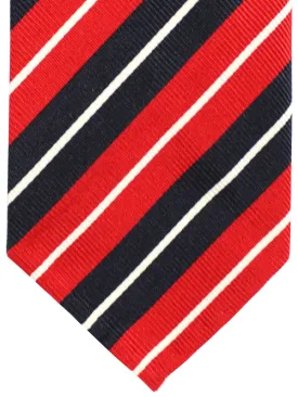 Cesare Attolini Unlined Tie Red Stripes SALE