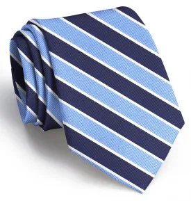 Charles: Boys Tie - Navy/Carolina