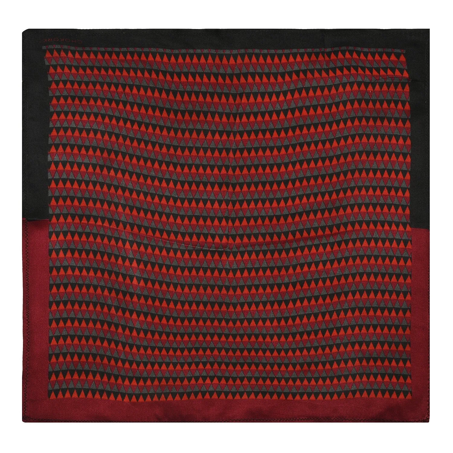 Chokore Black & Red Silk Pocket Square from the Plaids line