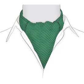 Chokore Men's Light Sea green with black dot Silk Designer Cravat