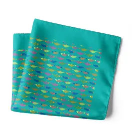 Chokore Multi-coloured Fishes Silk Pocket Square from the Wildlife range