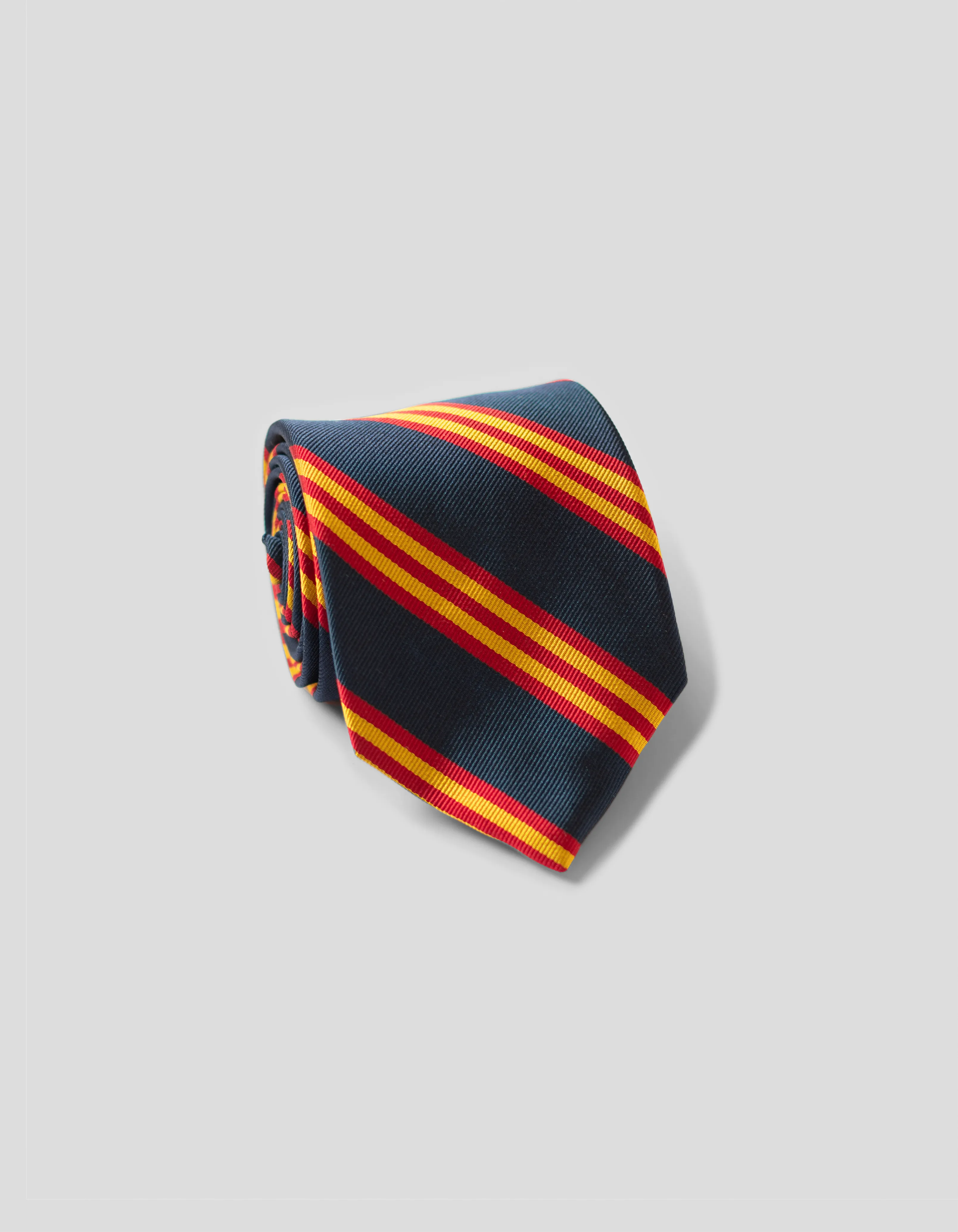 CLASSIC SILK REPP STRIPE STRIPE TIE - NAVY/RED/GOLD