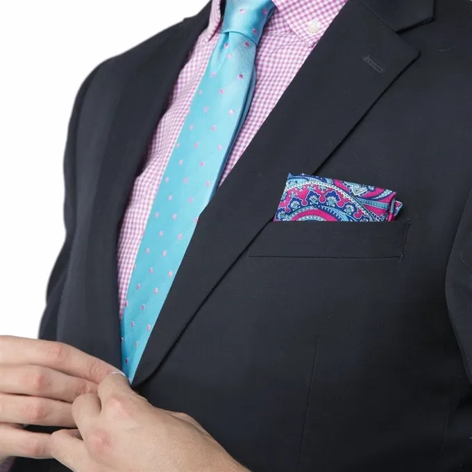 Classic Spots: Pocket Square - Blue