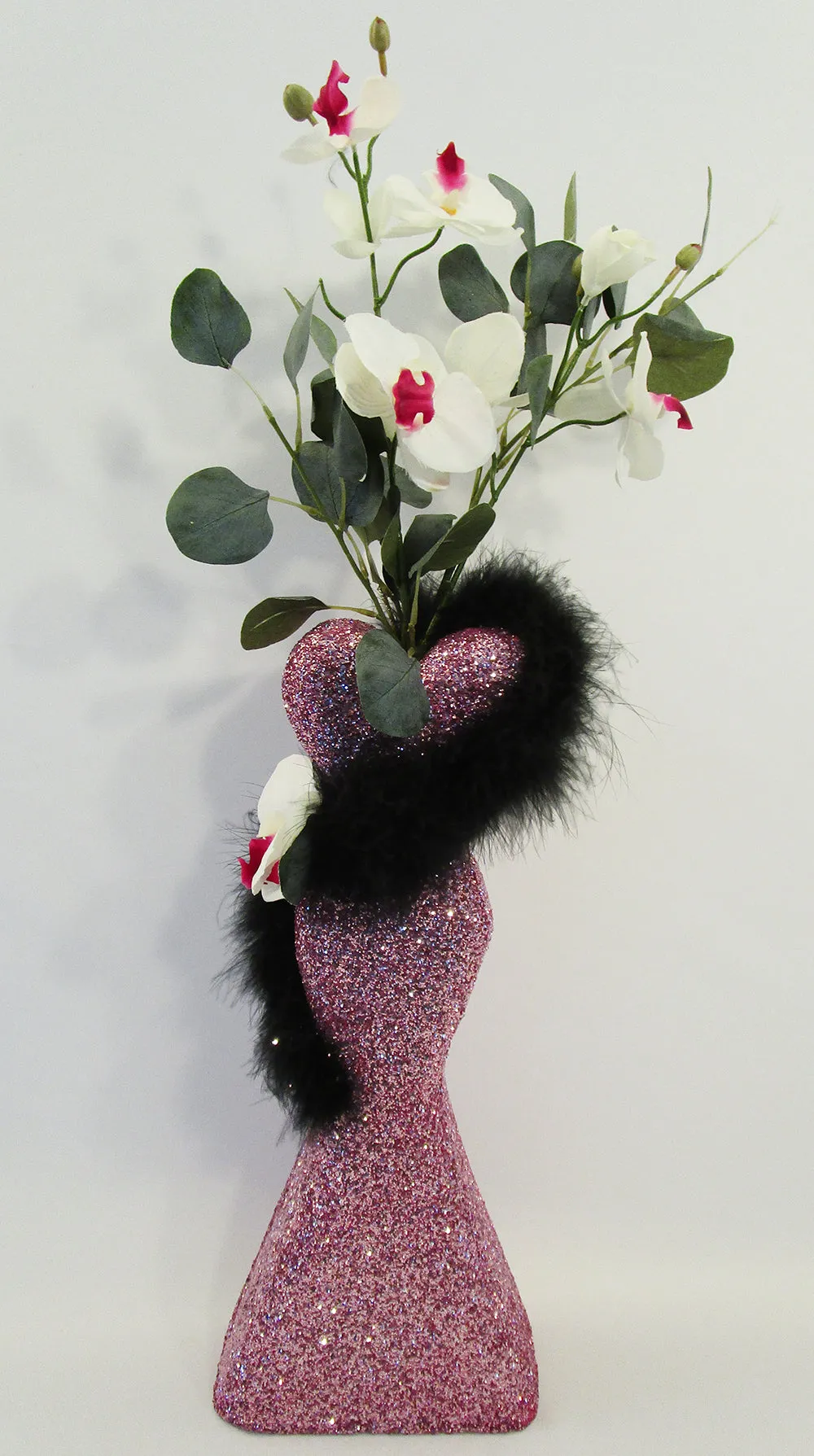 Clearance Styrofoam Body Form with Orchids Centerpiece
