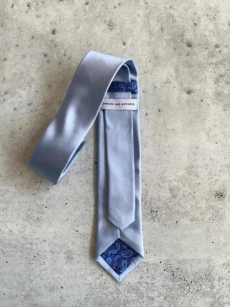 Dusty Blue Silk Pocket Square