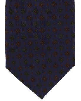 E. Marinella Silk Tie Purple Green Brown Geometric SALE