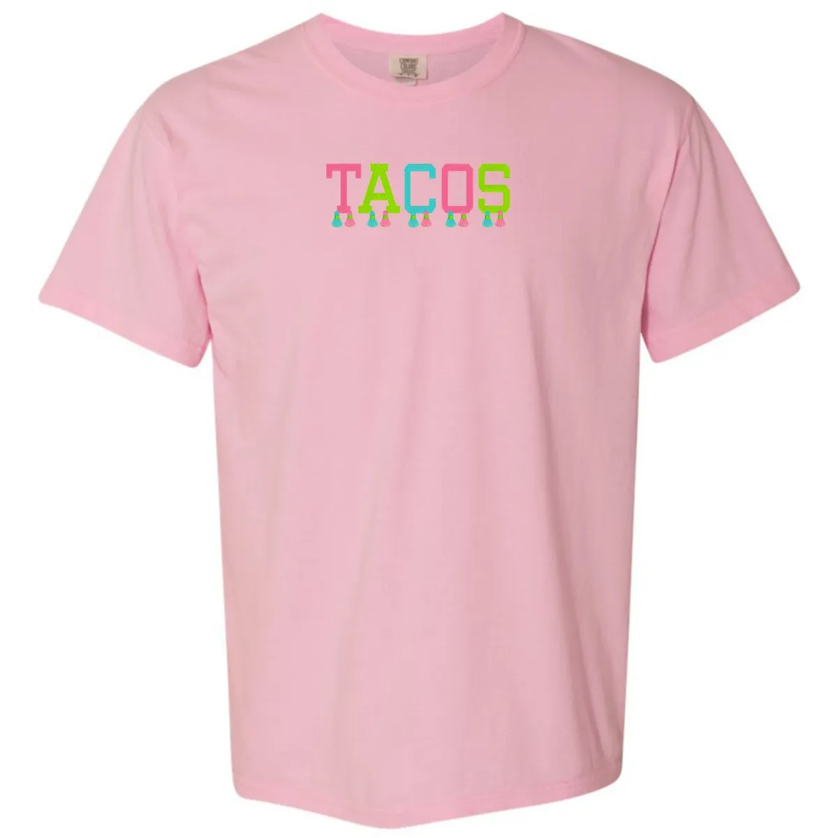 Embroidered Tasseled 'Tacos' T-Shirt