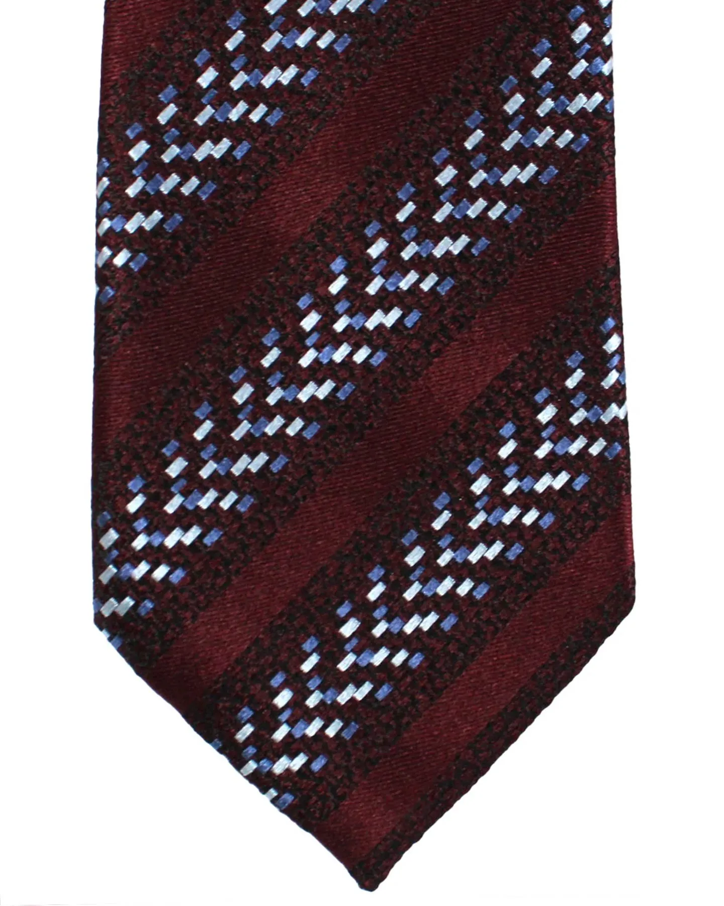 Ermenegildo Zegna Tie Maroon Stripes Narrow Cut SALE