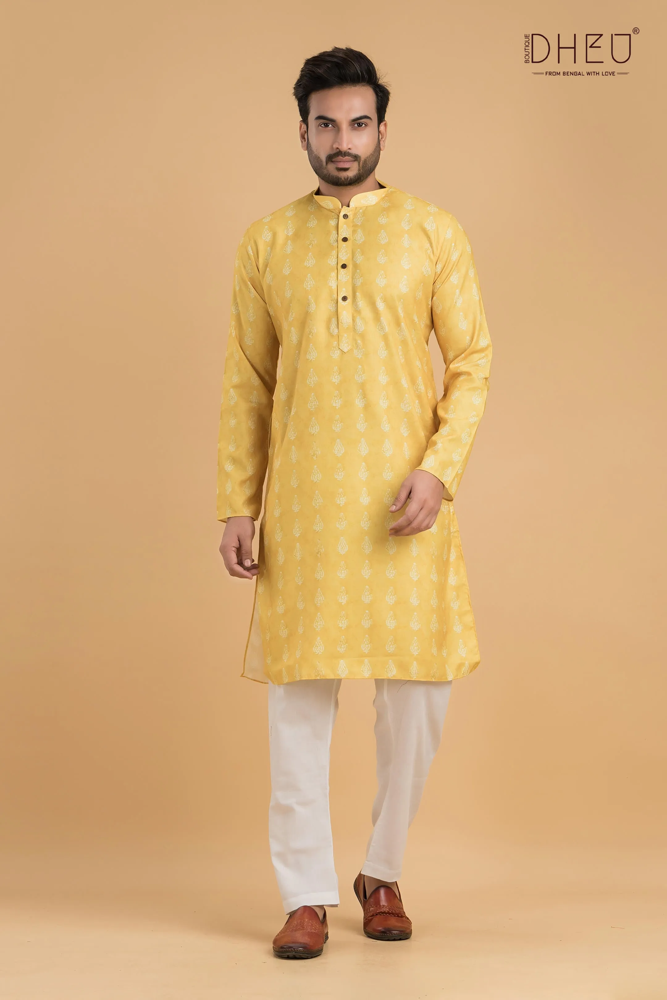 Exclusive Designer Printed Cotton Kurta