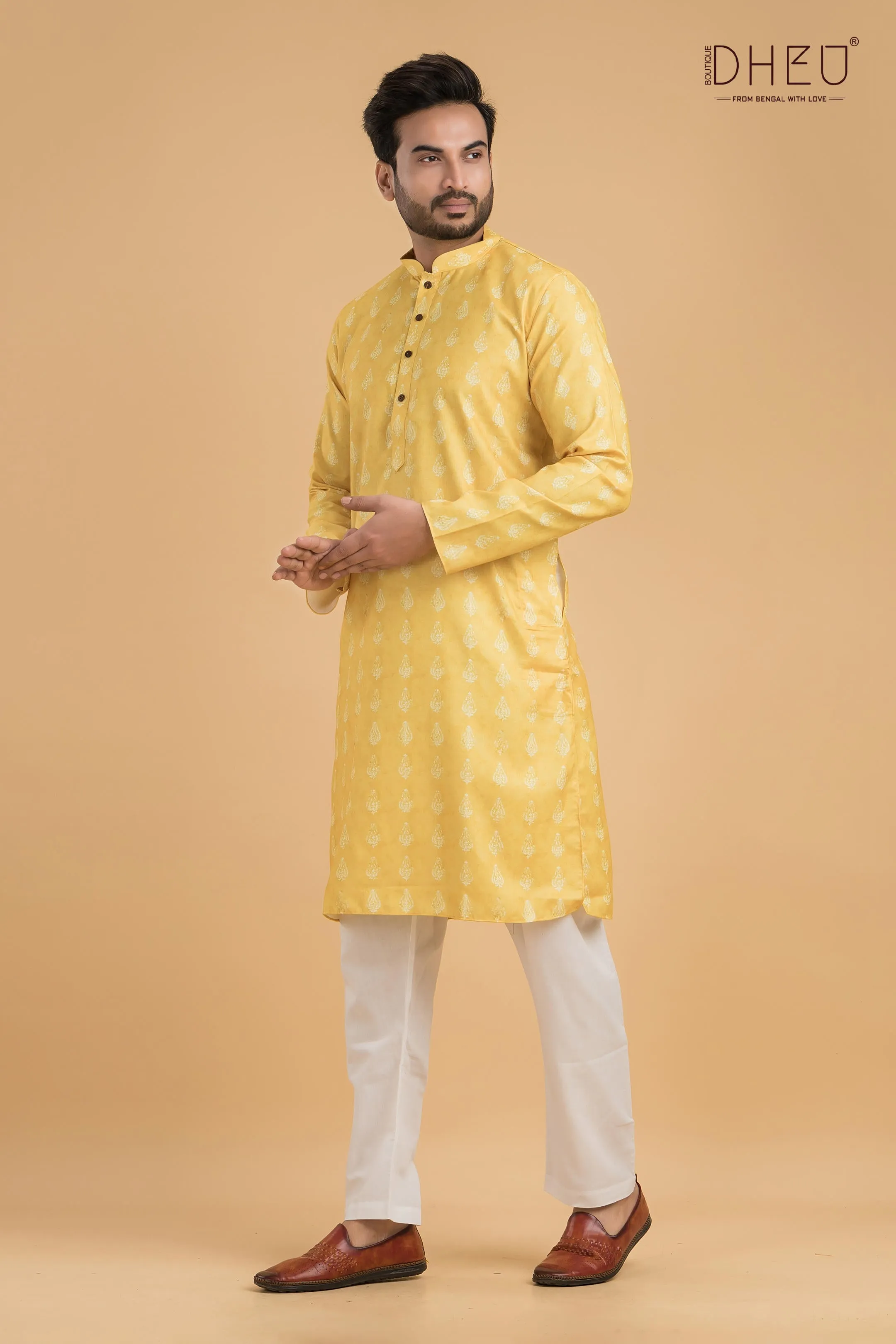 Exclusive Designer Printed Cotton Kurta