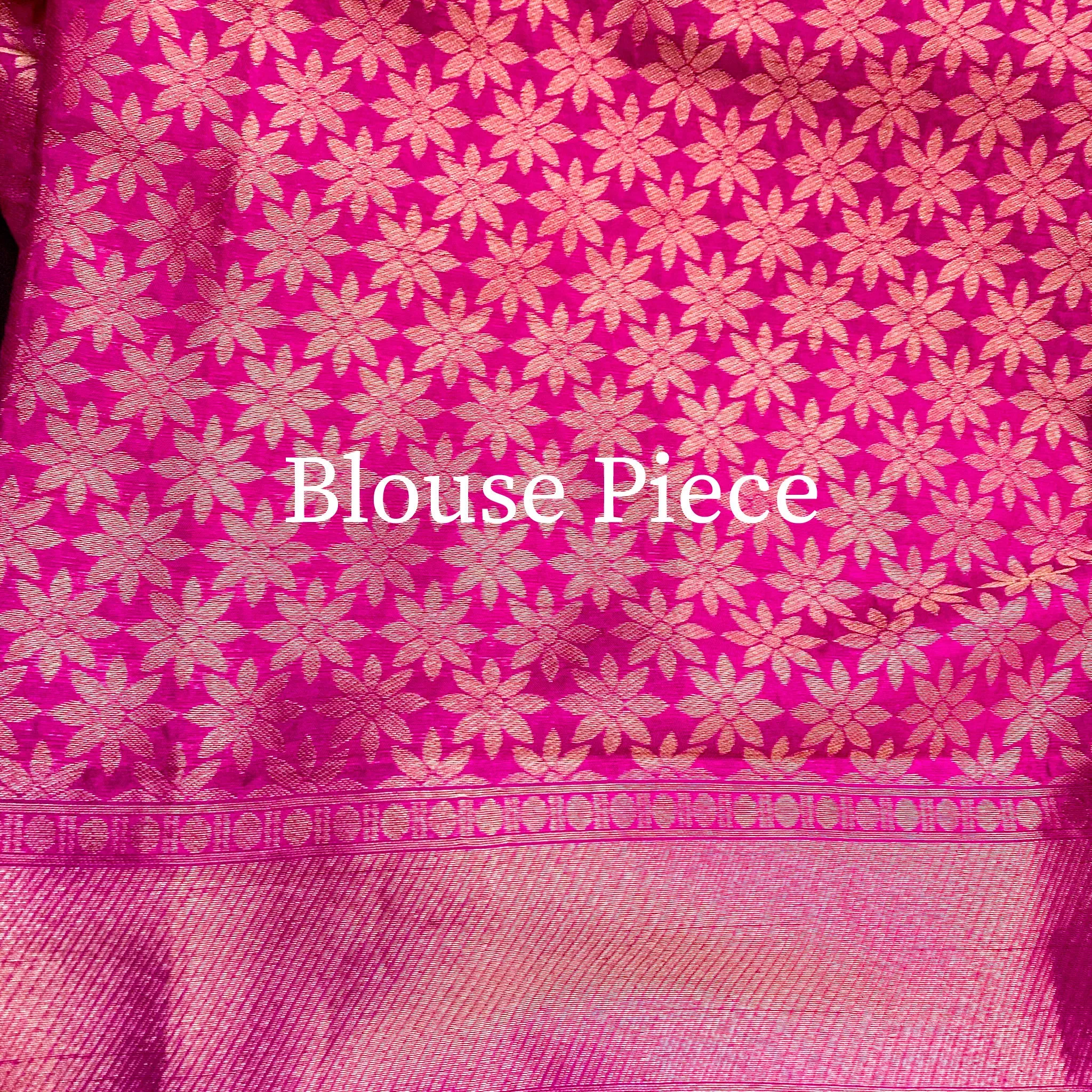 Graceful Kubera Pattu Silk Saree in Blue with Contrast Pink Rich pallu