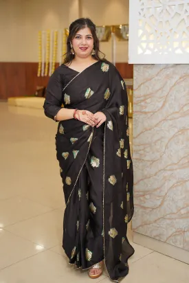 Kamakshi Pre-Draped Jacquard Silk Saree