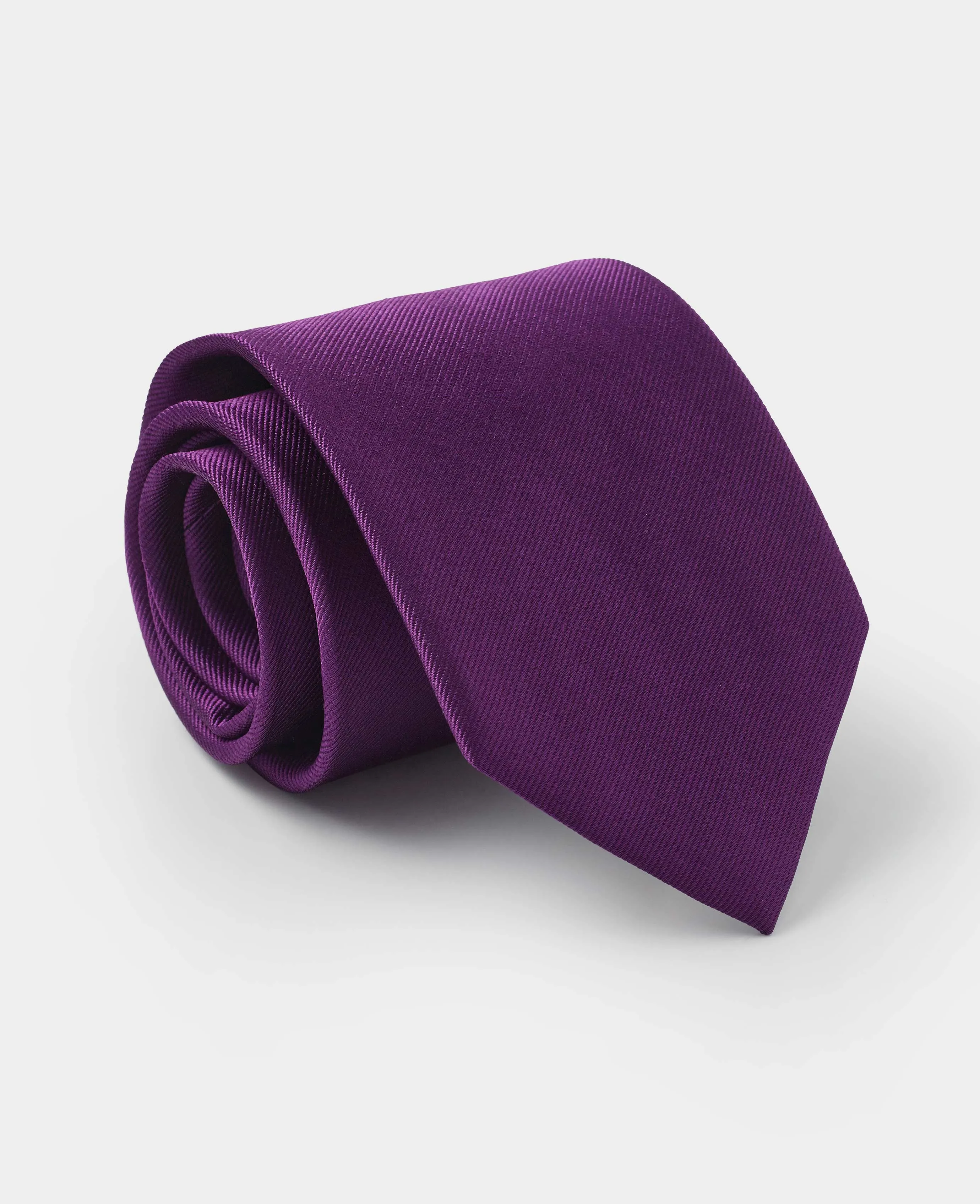 Purple Fine Twill Silk Tie