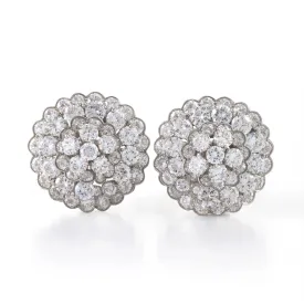 Van Cleef & Arpels Blooming Diamond Cluster Stud Earrings