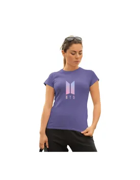 WOMENS BTS -1 PRINTED TSHIRT - VIOLET