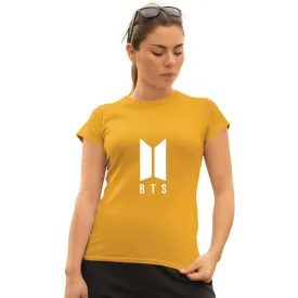 WOMENS BTS -2 PRINTED TSHIRT - MUSTARD